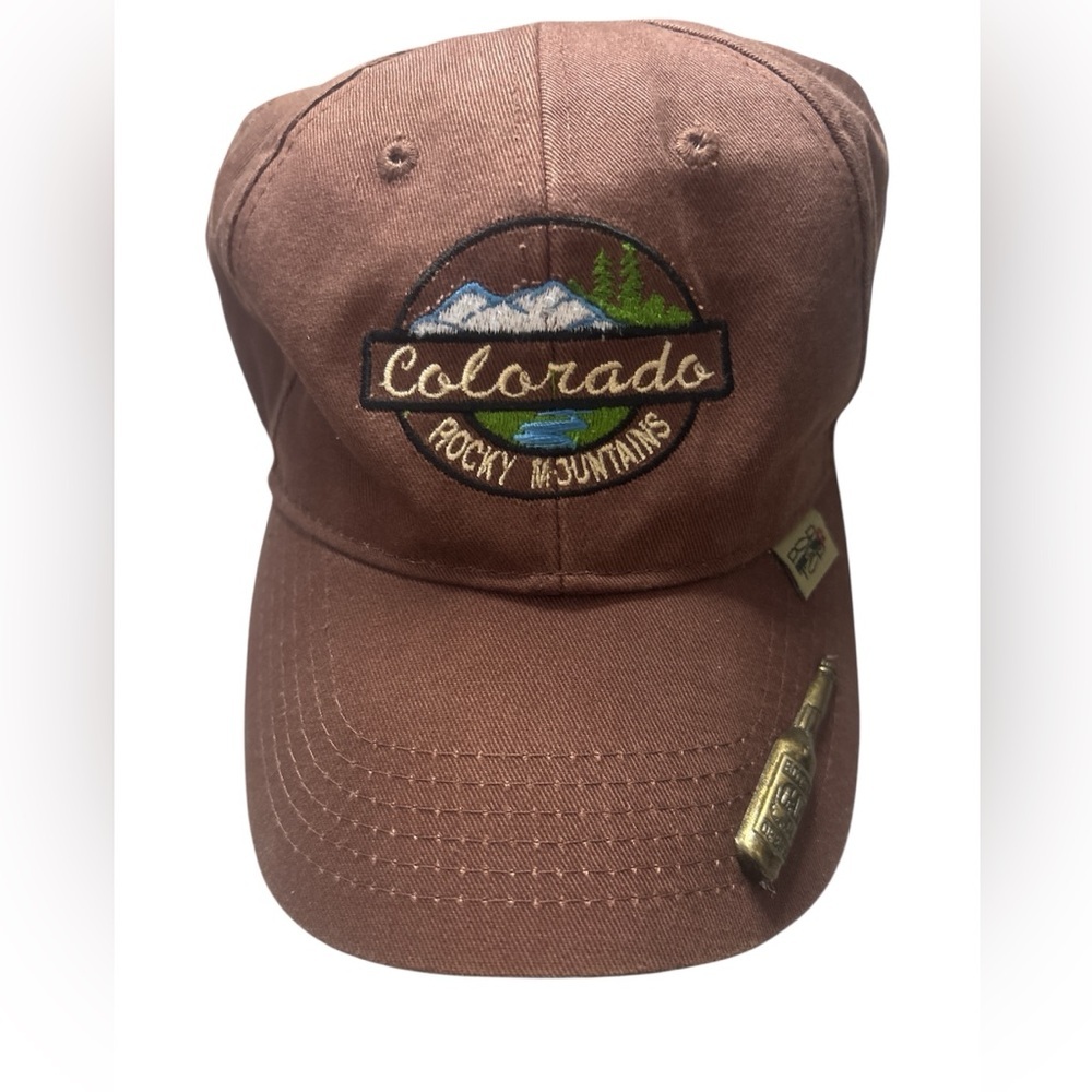Colorado Rocky Mountains Dad Hat + Vintage Coors Brass Pin | Embroidered Cap